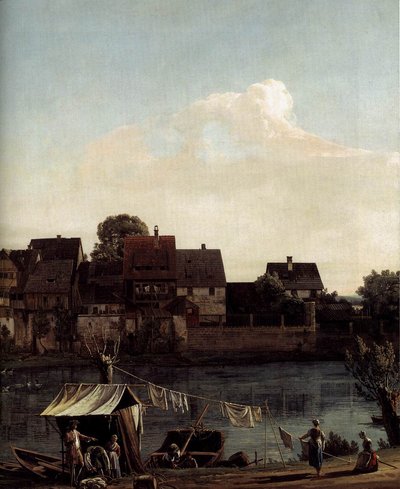 Pirna Seen from the Harbour Town by Bernardo Bellotto